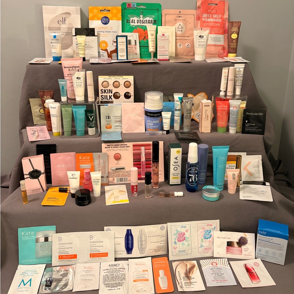 90+ Mixed Skincare Makeup Fragrance Lot High-End/Mid Ulta Sephora Samples $125